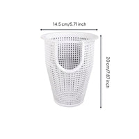 Pool Basket with Handhold Perforated Pool Pump Basket Tapered Plastic for Swimming Pools