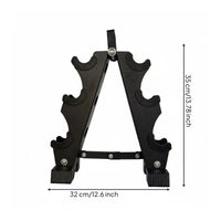 3-Tier Dumbbell Rack Easy Access Foldable Dumbbell Stand Commercial-Grade Fitness Storage for Workout Room