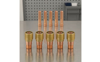 10 Pieces Torch Consumables Kit Standard Collets Cylindrical Collet Bodies for Welders