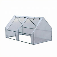 Mini Greenhouse Roll-up Top Mesh Greenhouse Front Openings