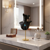 Detachable Design Necklace and Earring Holder Photography Prop Jewelry Display Bust Multi Purpose Jewelry Mannequin Bust Lightweight for Livestreamers, Boutique Owners, Market Stalls, Craft Fairs, Trade Shows