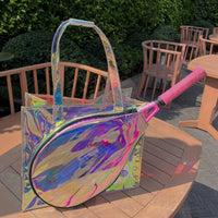 Badminton Racket Bag Lightweight Tennis Racket Tote Bag Tear Resistant for Outdoor
