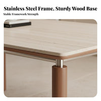 Century Modernera Modern design Rectangular Dinner Table Designer Inspired Rectangular Block Leg Table sturdy Wood Construction Dining Furniture Easy to Clean for Homeowners, Interior Designers, Entertainers, Home, Kitchen, Restaurant