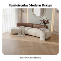 Curved sectional Sofa Two-Tone Lounge Seating Modern aesthetic Sectional Couch for Interior Designers, Business Owners, Reception Area, Living Room, Bedroom