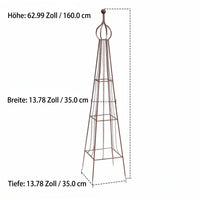 Plant Support Obelisk, Rust-Free Trellis for Garden, Powder-Coated, Freestanding, for Climbing Plants and Cucumbers