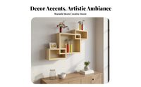 Wall Mounted Storage Rack Solid Wood Wall Mount Display Shelves Modern Design Wooden Box Shelves for Homeowners, Renters, Bedroom, Dining Room