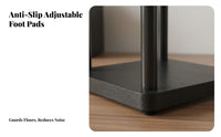 Adjustable Feet Desktop Speaker Stands Minimalist Design Bookshelf Speaker Stand Shock Absorbing Vibration Isolation Stand Heavy Duty for Home Theater Enthusiasts, Audiophiles, Living Room