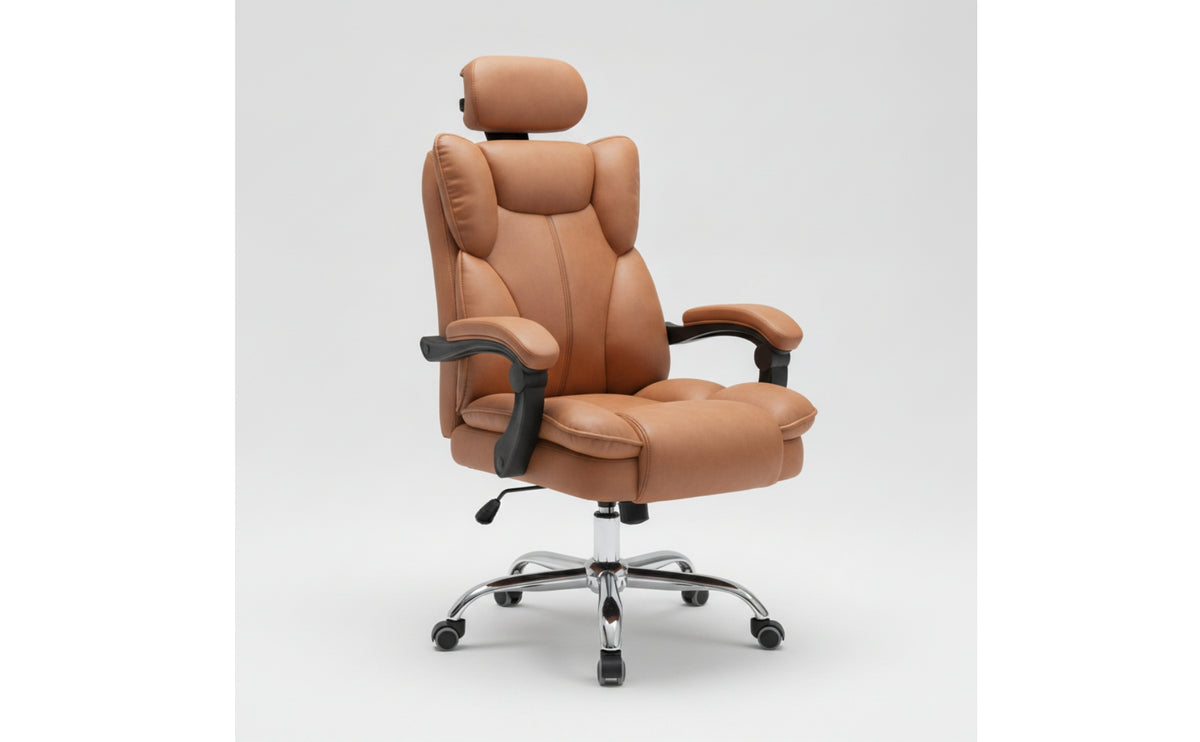 Swivel Office Chair with Headrest Ergonomic High Back Office Chair Padded for Telecommuters, Students, Computer Desk, Study Room