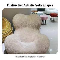 Unique Shape mother's Embrace Chair Statement Piece Sculptural Lounge Chair Comfortable Billowy Shaped Sofa Ergonomic Design for Young Adults, Apartment Dwellers, Homeowners, Living Room, Bedroom, Balcony, Reading Nook