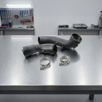 Aluminum Turbo Intake Pipe Kit Lightweight Intercooler Piping Kit with Clamps Corrosion-Resistant Intake Pipe with Clamps High-Performance for Car Enthusiasts