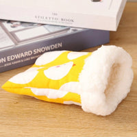 Hamster Bed and Sugar Glider Bed, Soft Cone Pet Sleeping Pouch, Cartoon Style Hamster House for Winter Indoor Use, Cozy Small Cage Accessories