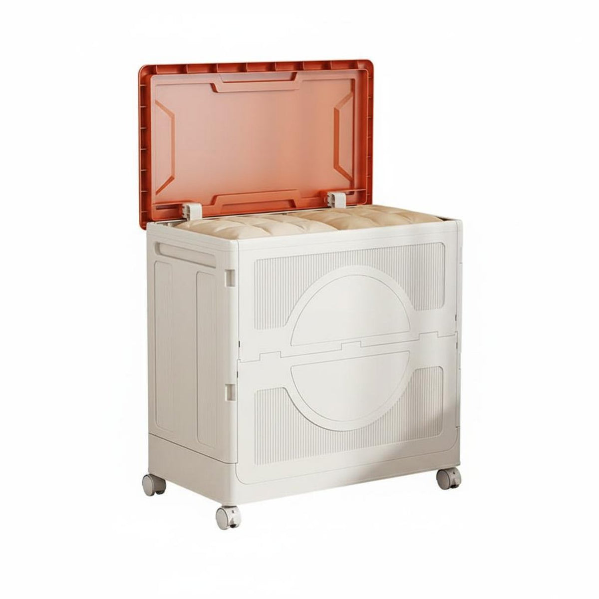 Toy Storage Box Foldable Children's Toy Organizer Bin Wheeled Foldable Storage Chest for Bedroom