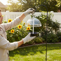 Umbrella Bird Feeder Weatherproof Hanging Bird Feeder Hanging Tray with Cover for Backyard, Patio