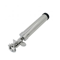 Clamp-Mounted Fishing Rod Holder Adjustable Knob Stainless Boat Rod Holder End Cap for Yacht