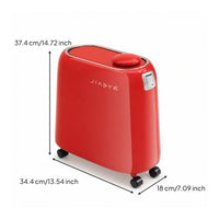 Slim Trash Can with Press Lid Wheeled Trash Bin with Wheels Waste Basket Space-Saving for Bathroom, Toilet