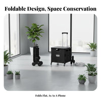65 L Collapsible Rolling Crate Space-Saving Mobile Storage Multi-Purpose