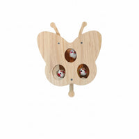 Cut-out Holes Wooden Pet Play Board Light Wood Pet Pawing Toy Board