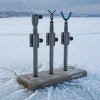 3 Pieces Ice Fishing Rod Holder Clamp-Style Adjustable Rod Holder