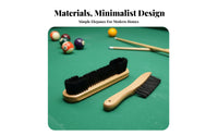 2 Pieces Pool Table Cleaning Kit Sturdy Wood Handles Wooden Billiard Brushes Game Room Accessory Quick & Simple Cleanup