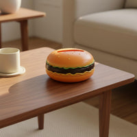 Hamburgers Tissue Box Creative Design Burger Shaped Napkin Dispenser Classic Diner Style Home Decoration for Car