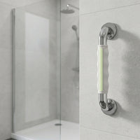 Wall-Mounted Grab Bar with Silicone Grip Textured Bathroom Grab Bar Heavy Duty Handrail Sturdy for Disabled