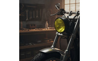 Motorcycle Headlight with Bracket 12V Motorcycle Headlight Lamp Retro Round for Custom Builders, Cafe Racer Build