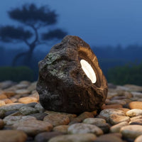 Beam Light with Faux-Rock Body Prewired Rock Light Stone Light Focused Garden Lights Bright for Landscapers, Yard, Lawn