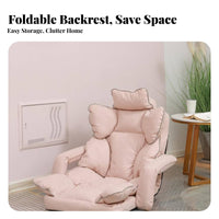 Foldable Design Adjustable Floor Lounger Space-Saving spinerest padding Multi-Positional Home Seating Fullframe Support for New Mothers, Students, Bay opening, Bedroom, Living Room, perusing