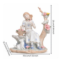 Tabletop Figurine with Base Glossy Ornament Minimalist for Minimalists