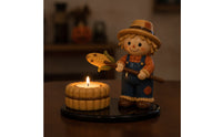 Halloween-Themed Tealight Holder with Base Compact Tealight Holder Glossy Decor Decorative for Mantel