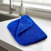 Thick Microfibre Cloth Coral Fleece Cleaning Cloths, 30x40cm Microfibre Cloth for Glass and Dishes, Soft Low Shedding Kitchen Countertop Towel