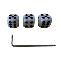 3 Pieces Dice Guitar Knob Marbled Dice Control Knob Compact Instrument Parts for Guitarists