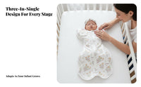 Anti-Startle Arms-up Swaddle Sack Bionic Vernix Material Arms-up Swaddle Improves Sleep Baby Sleeping Bag Self-Soothing for Newborns, Infants, Caregivers, Bedtime, Rest Period Time, Nursery, Indoors