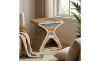 Vertical Cat Scratching Board Slanted Hourglass Cat Scratcher Installation-Free Scratch Lounger Long-Lasting for Cats