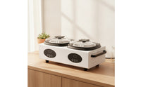 Depilatory Heater with Dual Pots Countertop Appliance for Estheticians, Salons, Home Waxing