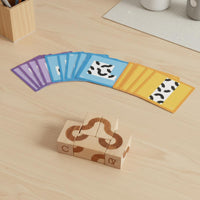 Parent-Child Interaction Double-Sided Card Puzzle Progressive Challenge Wooden Thinking Blocks Interactive Learning Reasoning Puzzle Blocks Creative Play for Children, Family Time