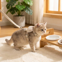 Cat and Dog Harness with Leash Set, Adjustable Nylon Breathable Vest for Training, Secure Pet Travel Accessories, 1.5*120cm Not Retractable