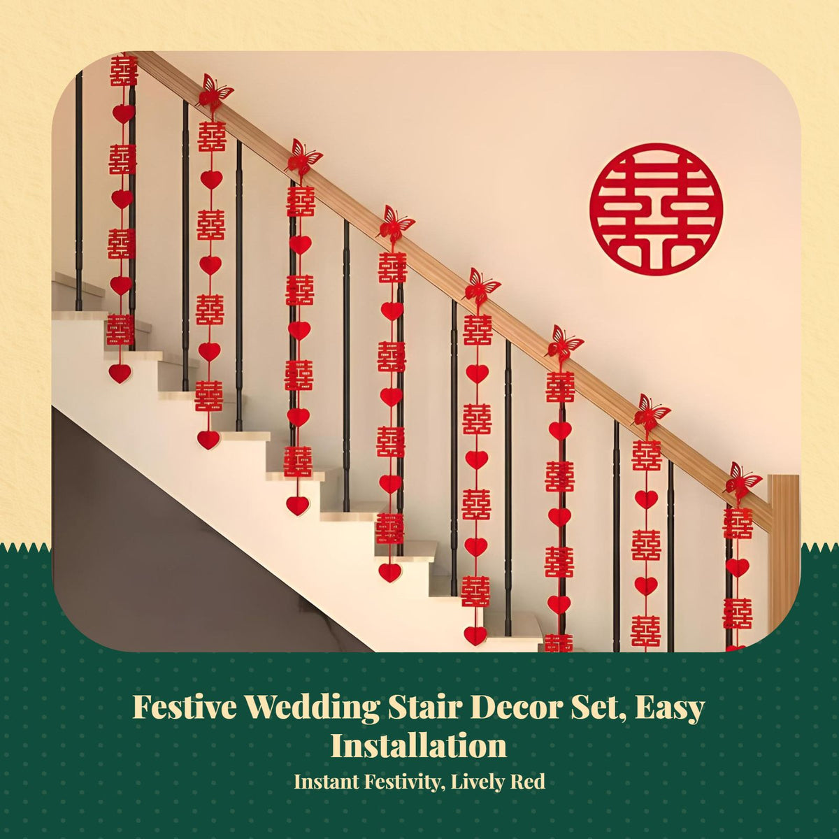 Wedding Stair Handrail Floral & Balloon Decoration Kit