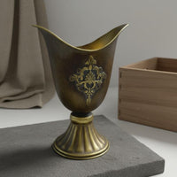 Metal Flower Vase Decorative Piece Bronze Vase Easy to Clean