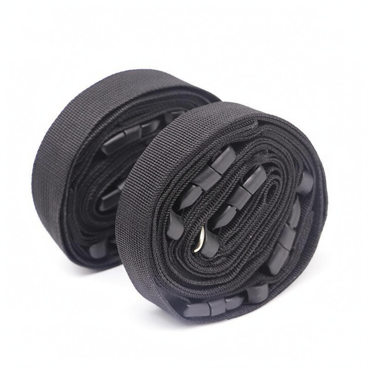 2 Pieces Looped Ends Wall Storage Strap Black Strapping Strap Organizer Flat Band