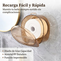 Paper Towel Dispenser, Wall-Mounted Toilet Paper Holder, Large Capacity, No-Drill Installation