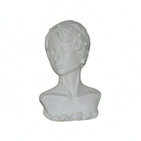 Short Sculpted Hair Earring Display Bust Matte Finish Necklace Display Mannequin Hard PVC Head Bust Mannequin Hollow