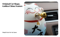 Excellent Gift Car Dashboard Ornament Symbol of Fortune Rotating Auspicious Cat Good Luck Charm for Office Workers, Living Room, Home