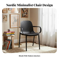 Nordic Design Molded Shell Chair Minimalist and aesthetic Indoor Furniture Thickened Seat Home Furnishing adaptable for Apartment Dwellers, Business Owners, Dining Room, Office, Kitchen, Patio