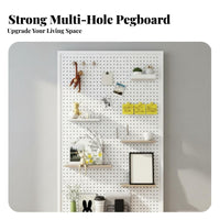 Multifunctional Round Hole Pegboard Easy to Install Wall Mount Pegboard Kit Versatile Use Wall Mounted Tool Board Customizable Layout for DIY Enthusiasts, Shop Owners, Dorm Room, Workshop, Garage, Retail Outlet S