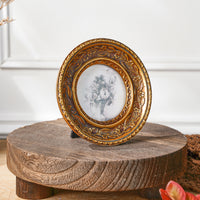 Floral Tabletop Photo Frame Embossed Vintage Photo Frame