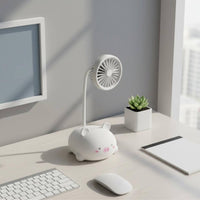 Portable and Compact Cartoon Creature Table Fan Quiet Operation Cute Creature Desk Fan Strong Airflow for Children, Office