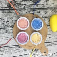 Collapsible Silicone Travel Cup with Steel Rim and Lanyard, 210ml