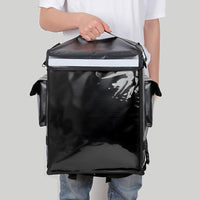Thermal Insulated Food Delivery Backpack Reflective Food Delivery Backpack Padded Waterproof for Couriers, Cyclists, Takeaway Runs, Commuting