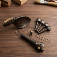 Wooden Violin Peg Tapered Violin Tuning Peg Fiddle Replacement Parts Carved Fiddle Parts Polished for Luthier, Repair Shop